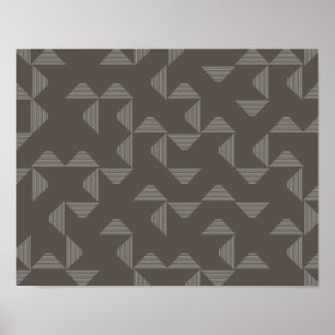 Poster Motif graphique géométrique simple, moderne et ten