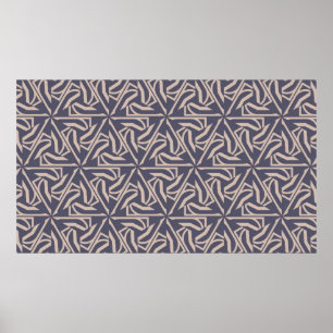 Poster Motif Hipster avec éléments polygonaux. Triangles