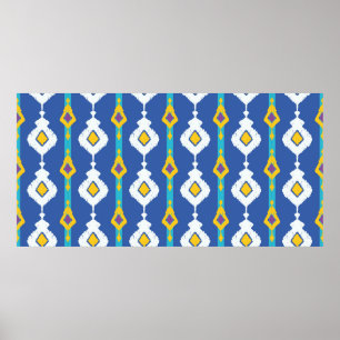 Poster Motif Ikat sans soudure