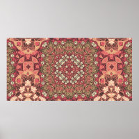 Motif indien abstrait médaillon. Boho et gypsy