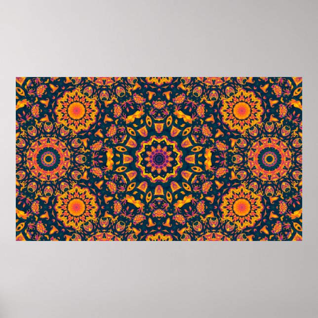 Poster motif islamique Abstrait, de style arabe. Inséable (Devant)