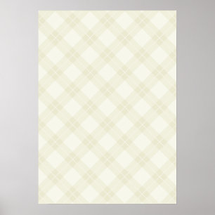 Poster Motif Jacquard blanc