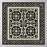 Motif Mandala noir et blanc par Vision Studio