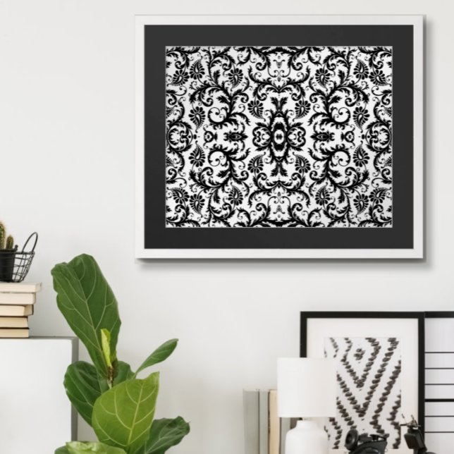 Poster Motif Mariage Damask Swirl 2 (Créateur téléchargé)