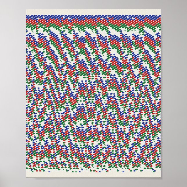 Poster Motif mathématique pixélisé  (Devant)
