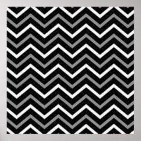 Motif moderne Black White et Grey Chevron Zigzag