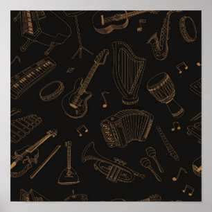 Poster Motif musical
