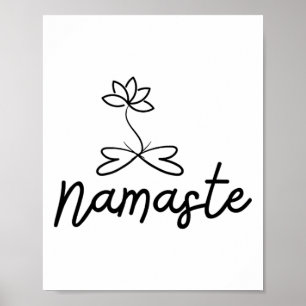 Poster Motif Namaste Lotus pour la spiritualité de la méd