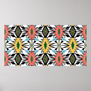 Poster Motif ornemental afro-sans-fil