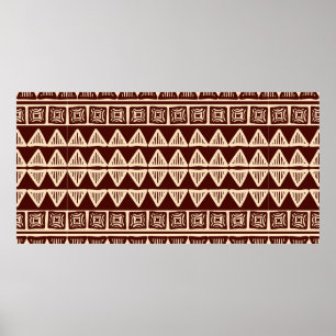 Poster Motif ornemental tribal rayé