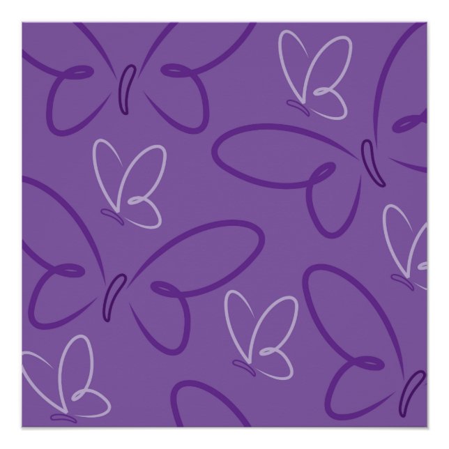 Poster Motif papillon (Devant)