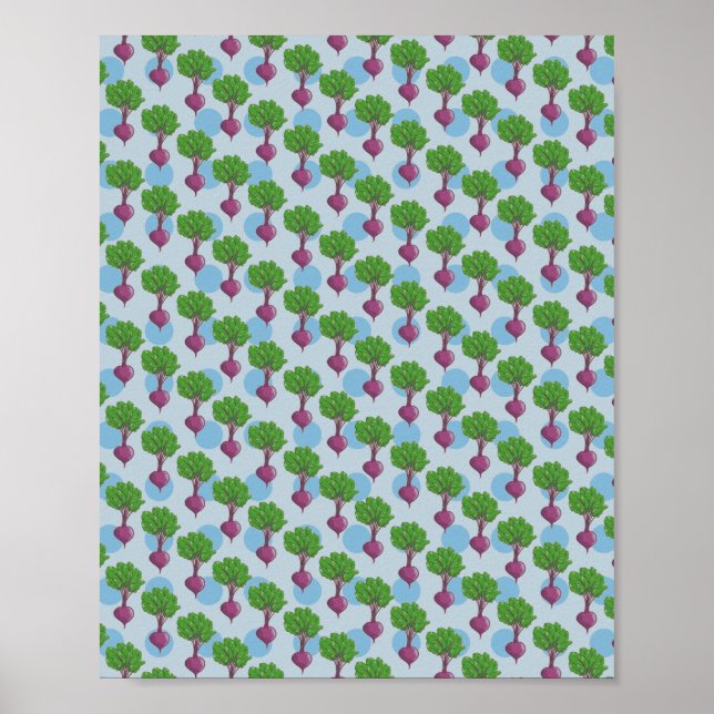 Poster Motif plante de betteraves (Devant)