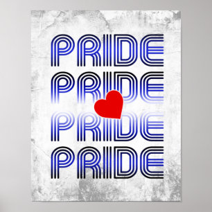 Poster Motif Rétro Cœur en Cuir