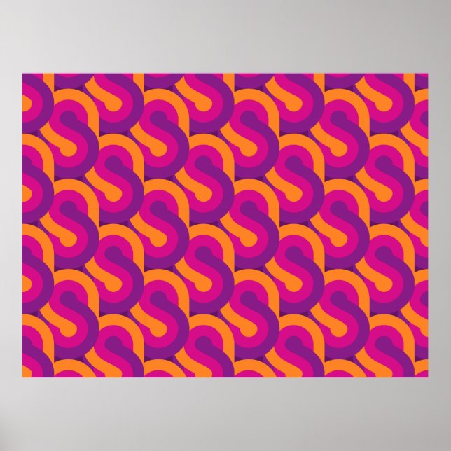 Poster Motif rétro motif (Devant)