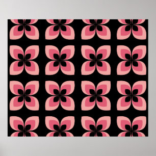 Poster Motif rose deux tons lumineux