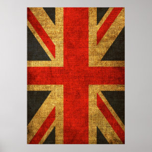Poster Motif Rustic Antique Union Jack