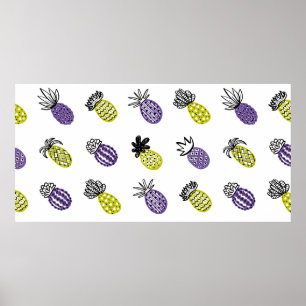 Poster Motif sans ananas