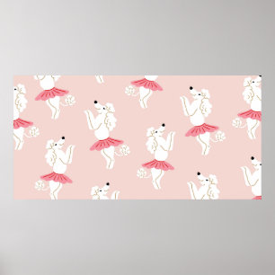Poster Motif sans couture avec de mignons chiens de canic
