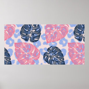 Poster Motif sans couture dans la jungle sauvage, arrièr