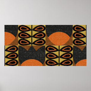 Poster motif sans couture dans le style scandinave. Réini