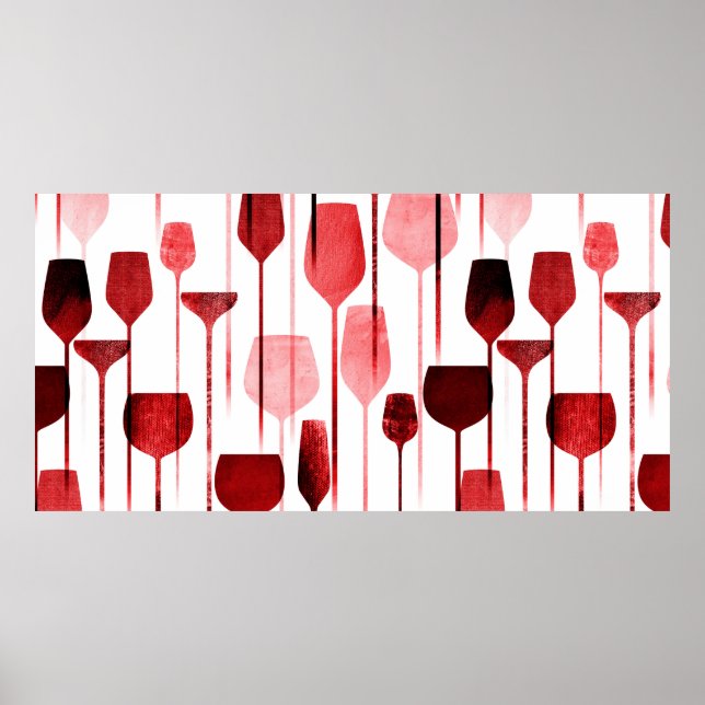 Poster Motif sans couture de boissons de fête (Devant)