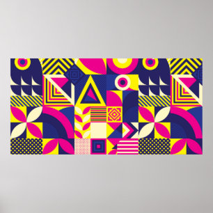 Poster Motif sans couture de Pop et de Colorful Abstrait 