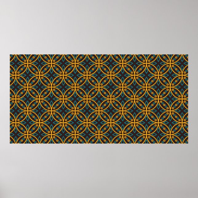 Poster Motif sans couture en batik indonésien sur (Devant)
