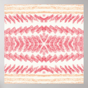 Poster Motif sans couture géométrique ethnique orientale.