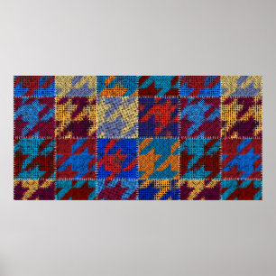 Poster Motif sans couture. Imitation d'un motif patchwork