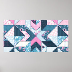Poster Motif sans couture. Patchwork.