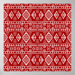 Poster Motif sans couture peinte à la main rayée avec eth