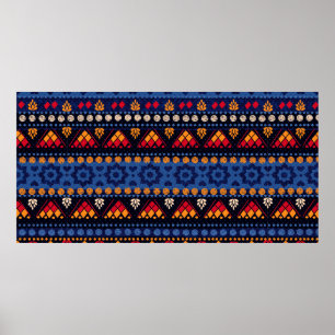 Poster Motif sans couture tribale.