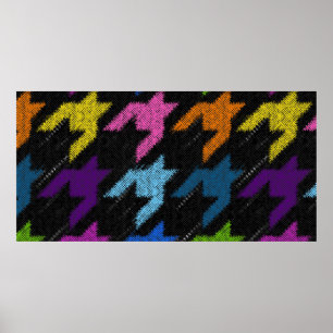 Poster Motif sans dent de Hounds. Imitation d'un texte