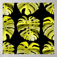 Motif sans faille créative avec feuilles tropicaux