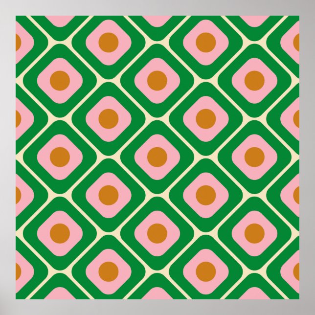 Poster motif sans Seamless des années 70. 60s et les anné (Devant)