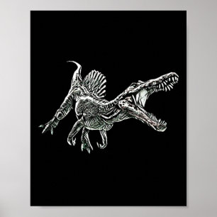 Poster Motif Snosaurus Dinosaure Prédateur Préhistorique 