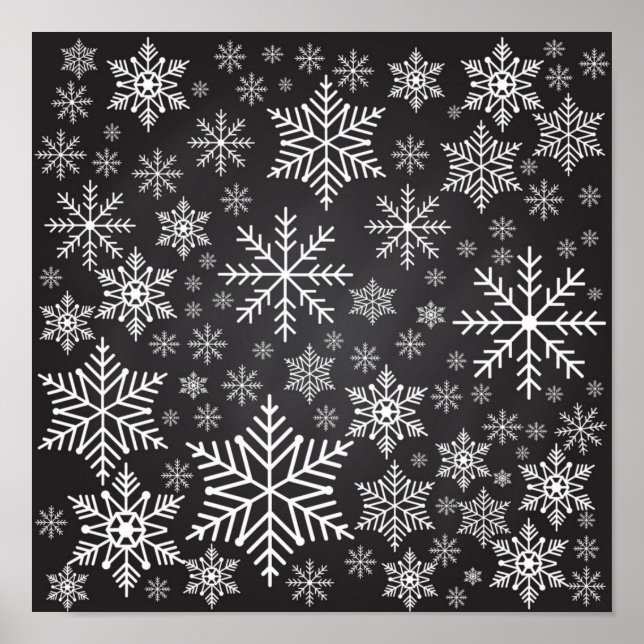 Poster Motif Snowflake (Devant)