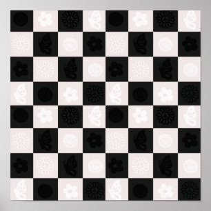 Poster Motif super Retro Checker