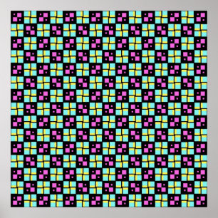 Poster Motif Terrazzo géométrique
