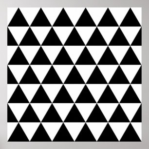 Poster Motif triangle monochrome