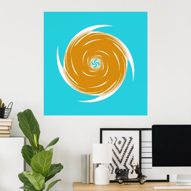 Poster Motif Twirl du sud-ouest (Bureau à domicile)