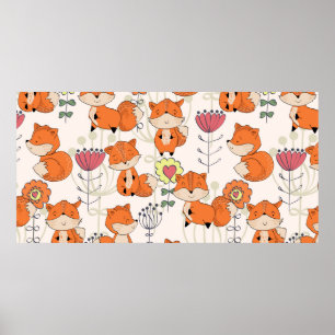 Poster motif vintage dessiné à la main sans soudure. Cari