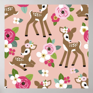 Poster Motif vintage sans couture avec jolie robe vintage