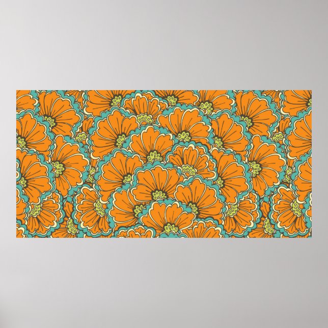 Poster motif vintage sans soudure (Devant)