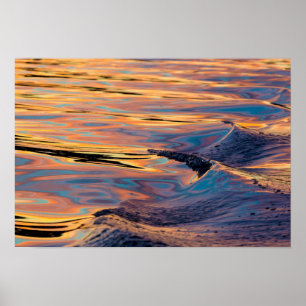 Poster Motifs de coucher de soleil réfléchi dans le silla