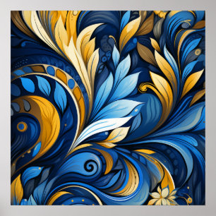 Poster Motifs de l'art populaire ukrainien