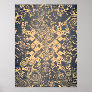 Poster Motifs de spirale géométriques