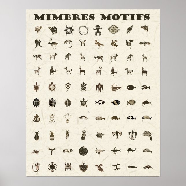 Poster Motifs Mimbres (Devant)