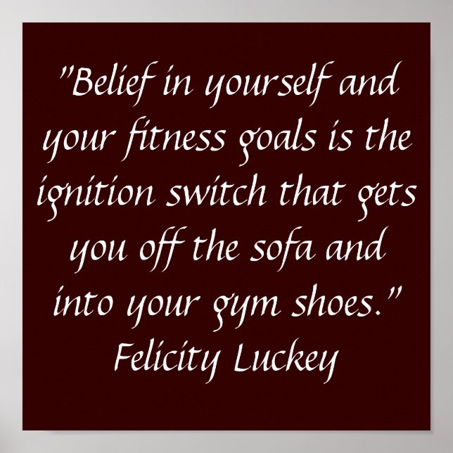 Poster Motivation à l'exercice (Devant)