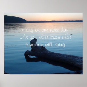 Poster Motivation, Accrochez-vous un jour de plus 
